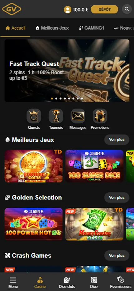 Image du lobby de Goldenvegas